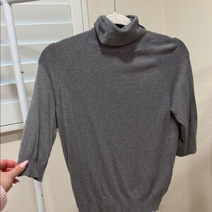 Zara Gray Turtleneck Blouse
